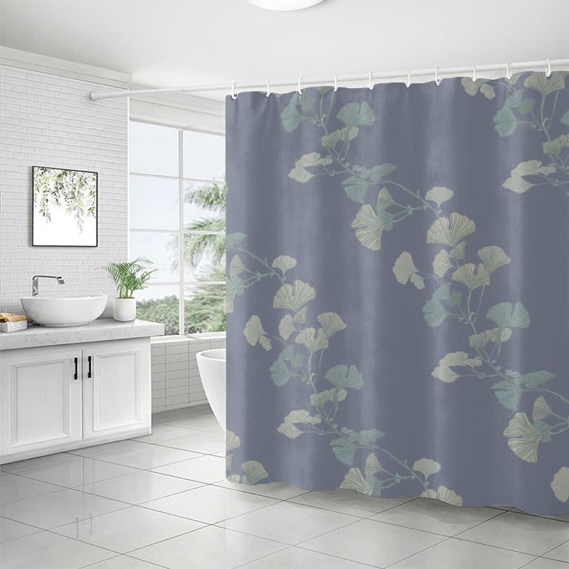 Ownkoti Ginkgo Leaf Print Shower Curtain - image 3