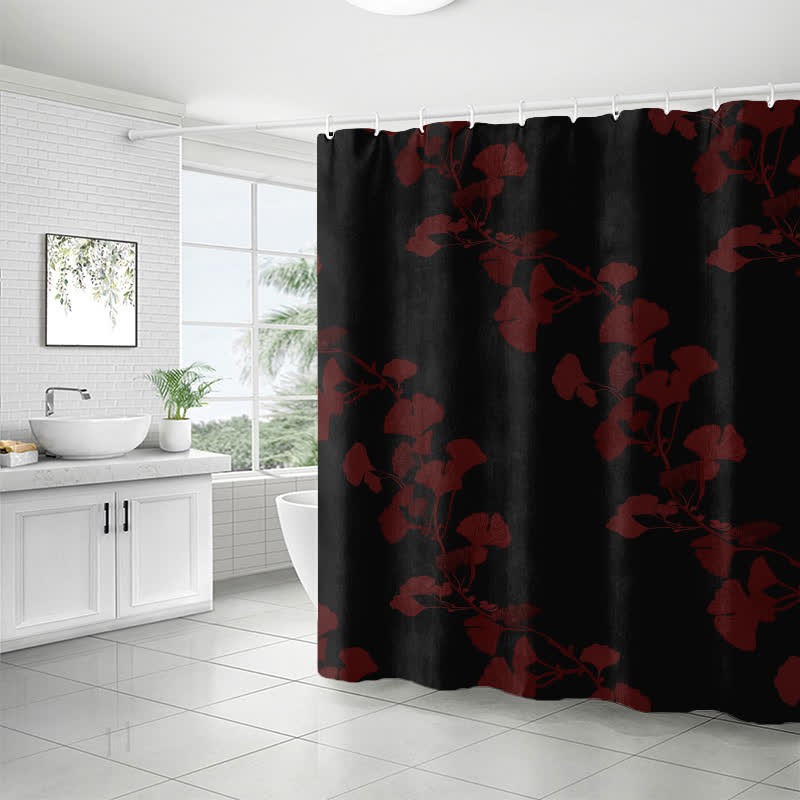 Ownkoti Ginkgo Leaf Print Shower Curtain - image 7