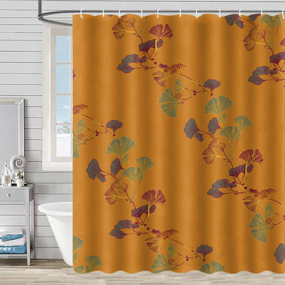 Ownkoti Ginkgo Leaf Print Shower Curtain - Orange - 90"W x 71"L - image 16
