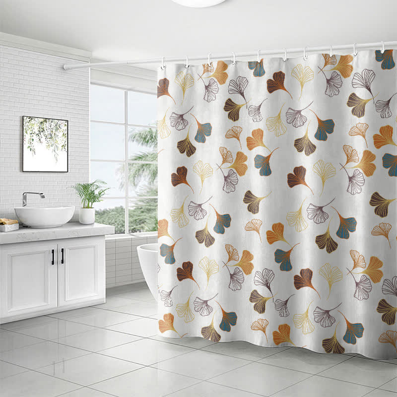 Ownkoti Elegant Ginkgo Leaf Shower Curtain - image 3
