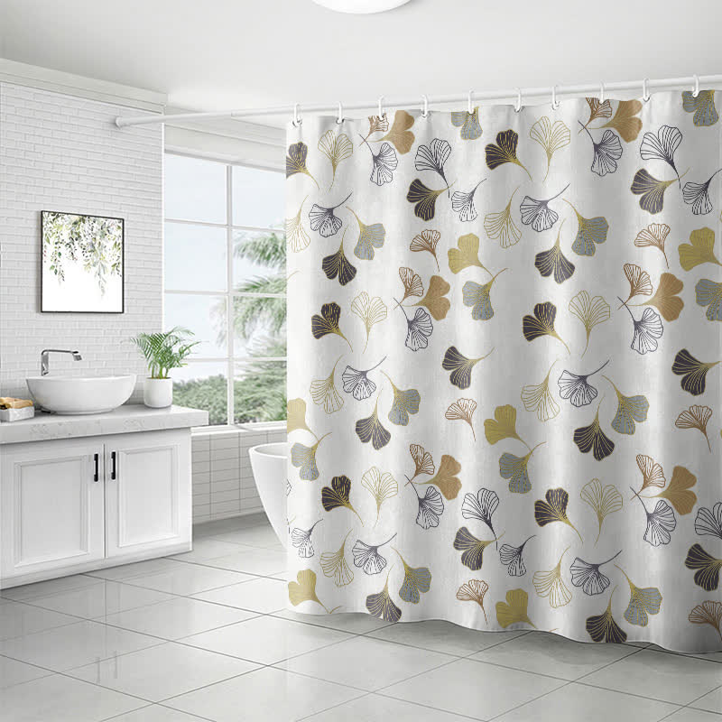 Ownkoti Elegant Ginkgo Leaf Shower Curtain - image 5