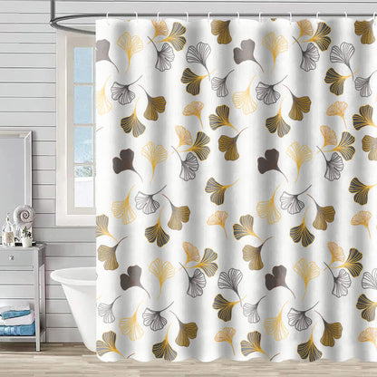 Ownkoti Elegant Ginkgo Leaf Shower Curtain - D - 90"W x 71"L - image 6