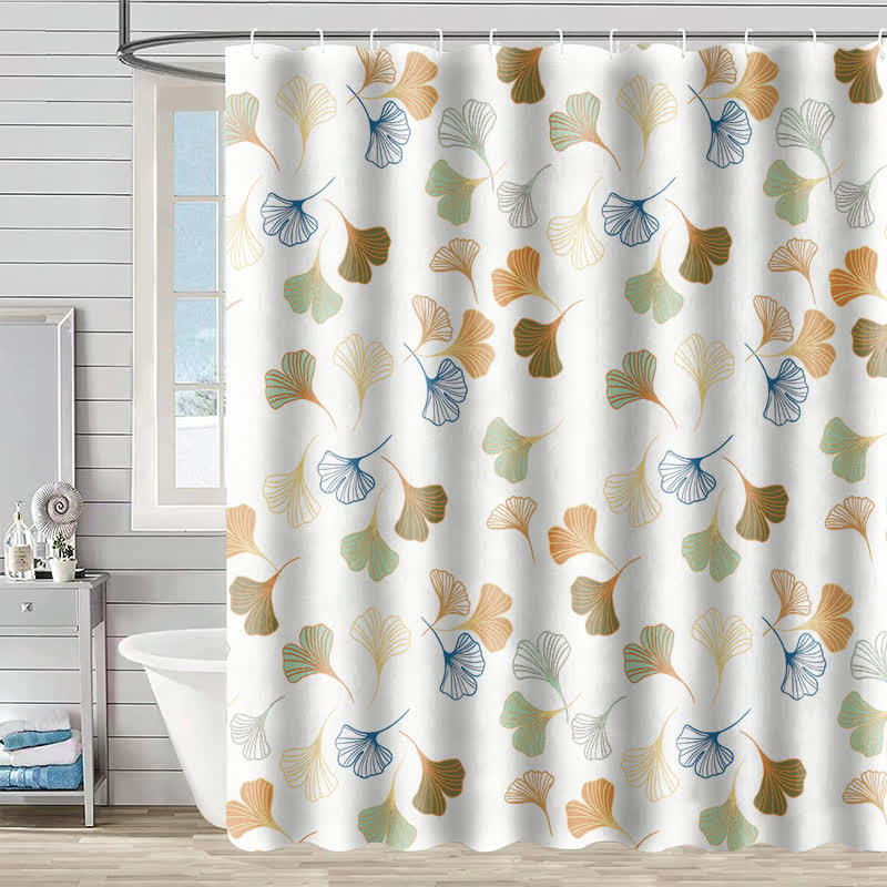 Ownkoti Elegant Ginkgo Leaf Shower Curtain - E - 90"W x 71"L - image 8