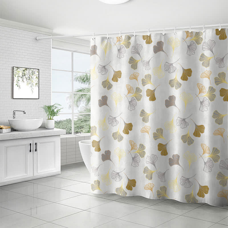 Ownkoti Elegant Ginkgo Leaf Shower Curtain - image 13