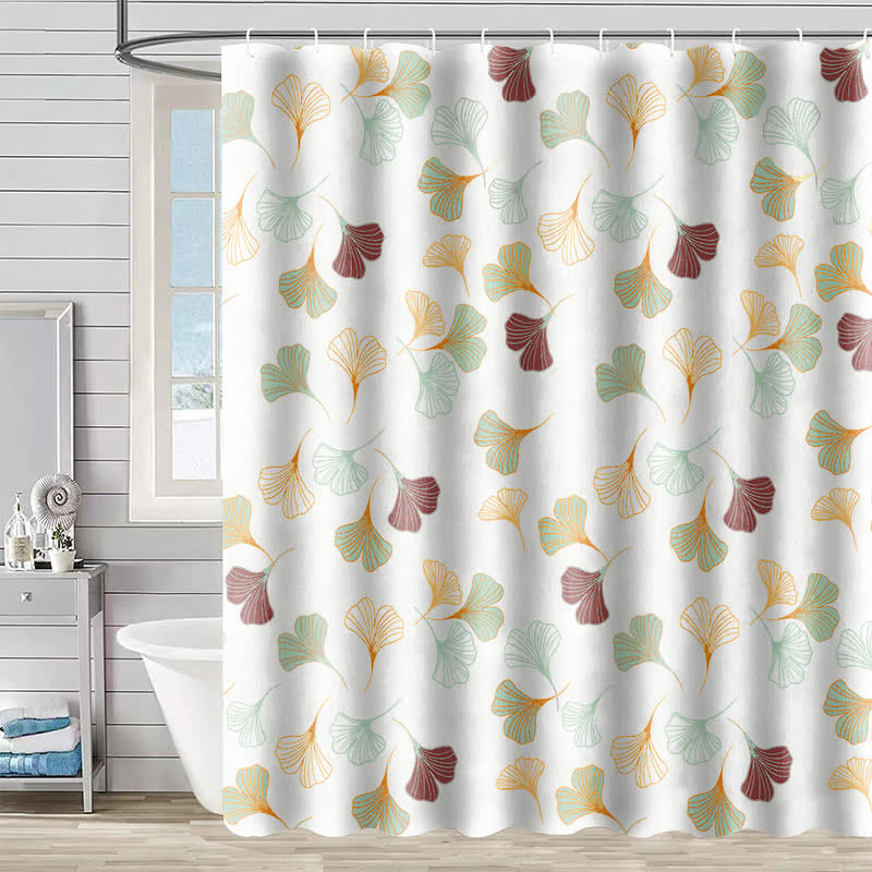 Ownkoti Elegant Ginkgo Leaf Shower Curtain - I - 90"W x 71"L - image 16
