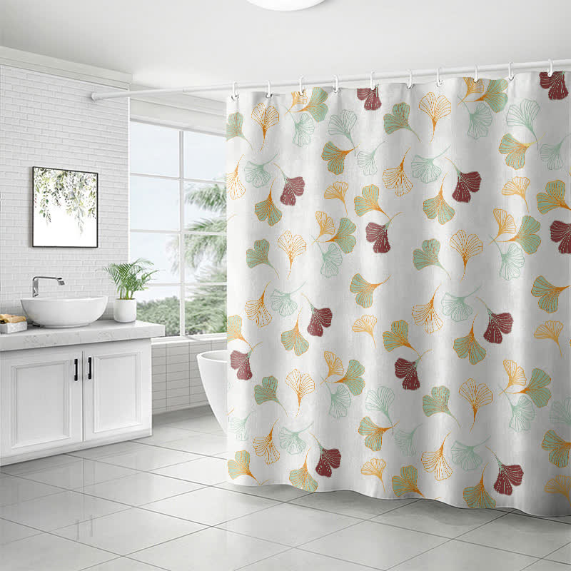 Ownkoti Elegant Ginkgo Leaf Shower Curtain - image 17