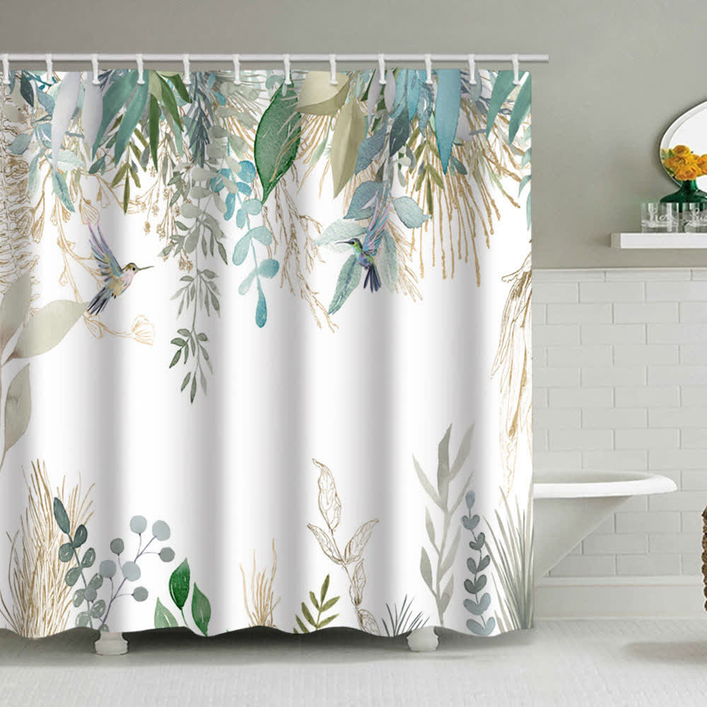 Ownkoti Botanical Bird Print Shower Curtain - image 2
