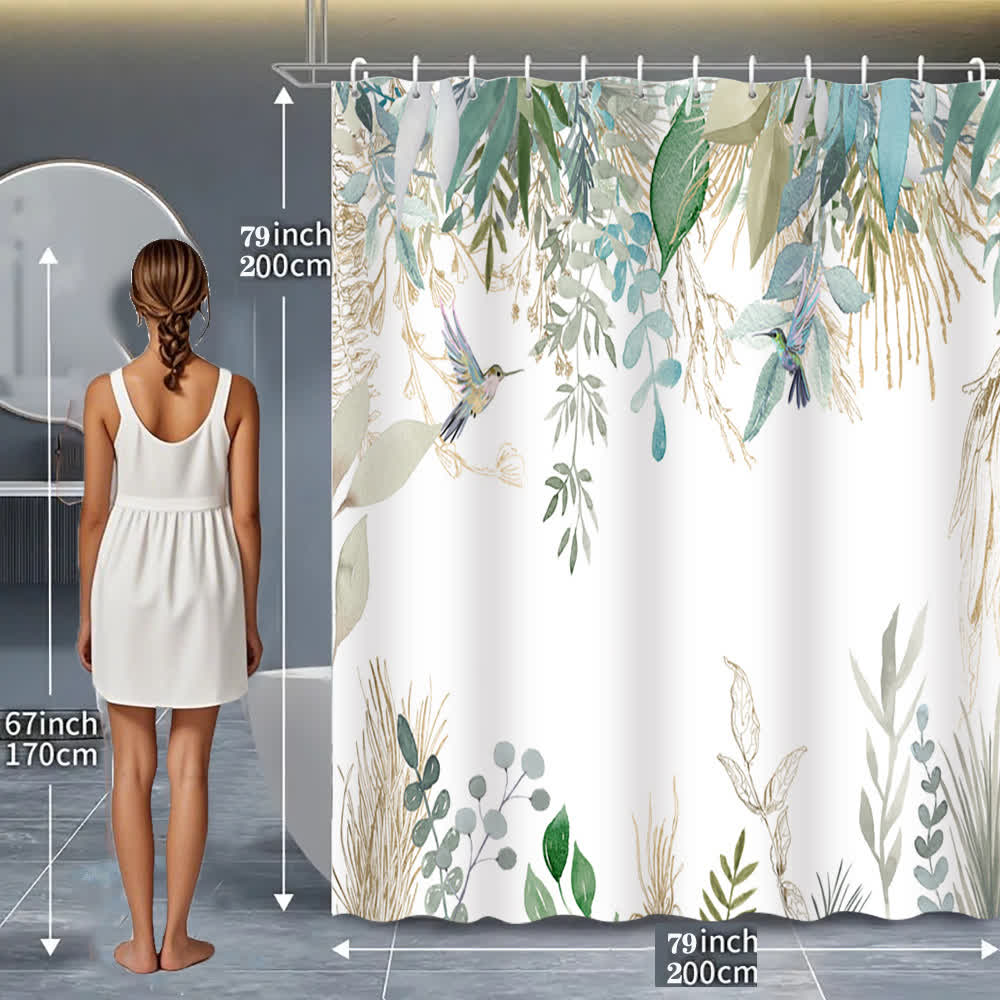 Ownkoti Botanical Bird Print Shower Curtain - image 3