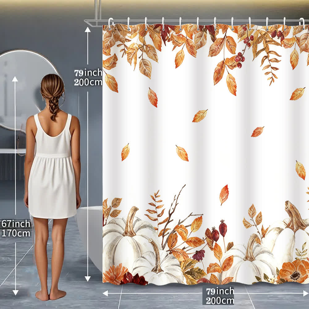 Ownkoti Pumpkin Harvest Print Shower Curtain - image 3