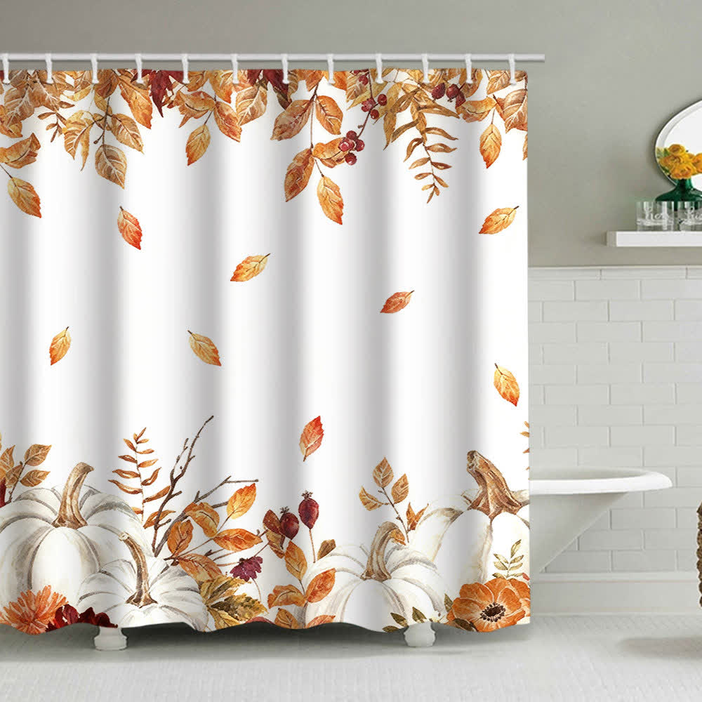 Ownkoti Pumpkin Harvest Print Shower Curtain - image 1