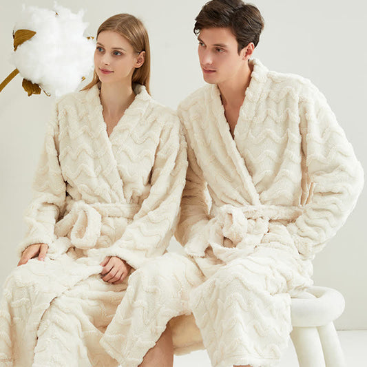 Ownkoti Unisex Wavy Textured Plush Robe - image 0