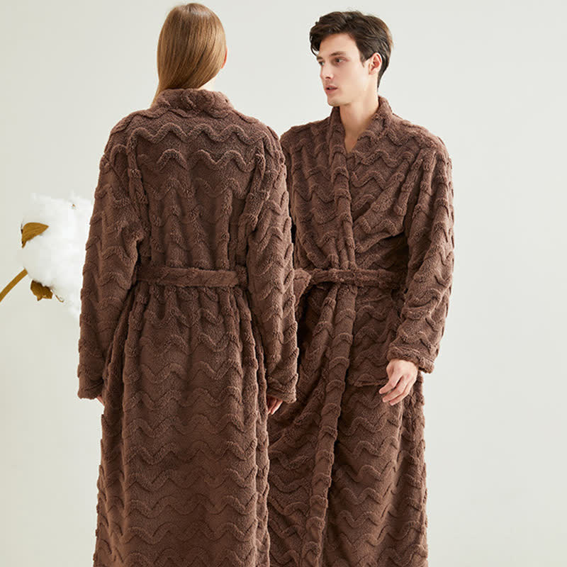 Ownkoti Unisex Wavy Textured Plush Robe - image 2