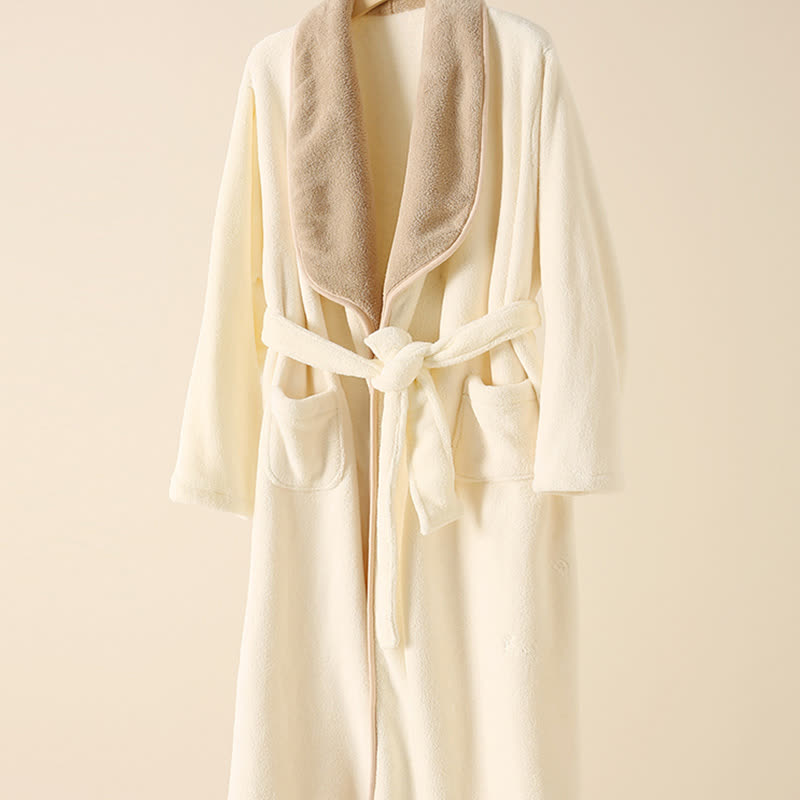 Ownkoti Matching Family Solid Plush Robe - White - Adult L - image 3