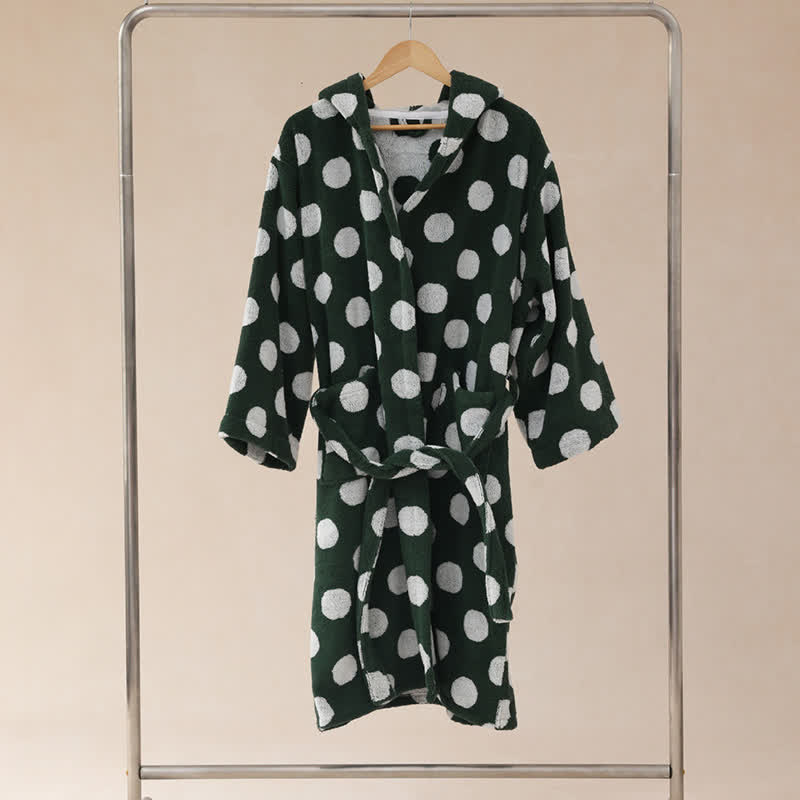 Ownkoti Matching Family Polka Dot Hooded Cotton Robe - image 25