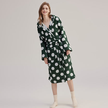 Ownkoti Matching Family Polka Dot Hooded Cotton Robe - image 18