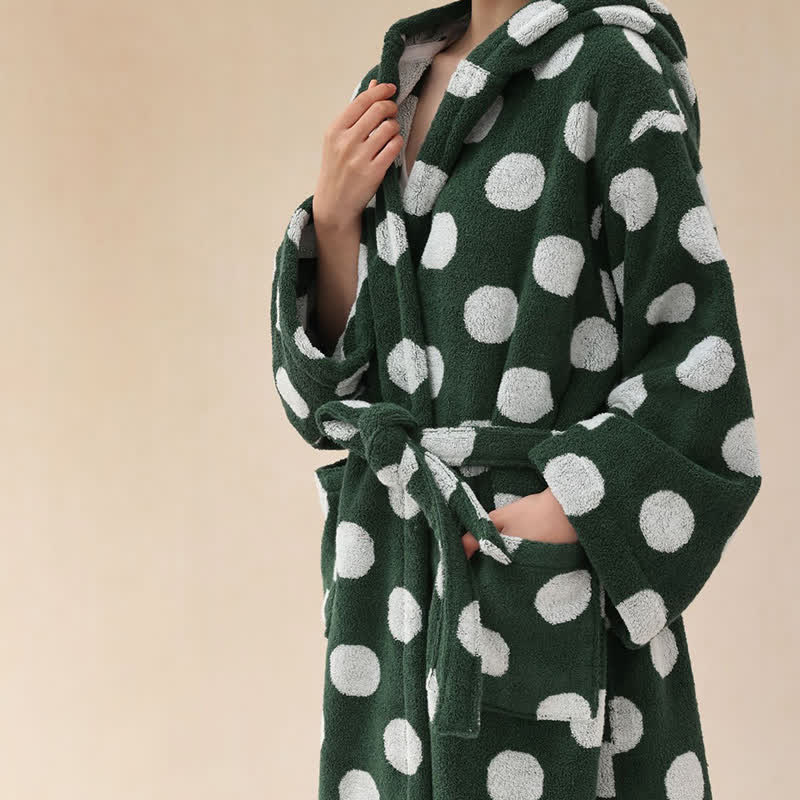 Ownkoti Matching Family Polka Dot Hooded Cotton Robe - image 23