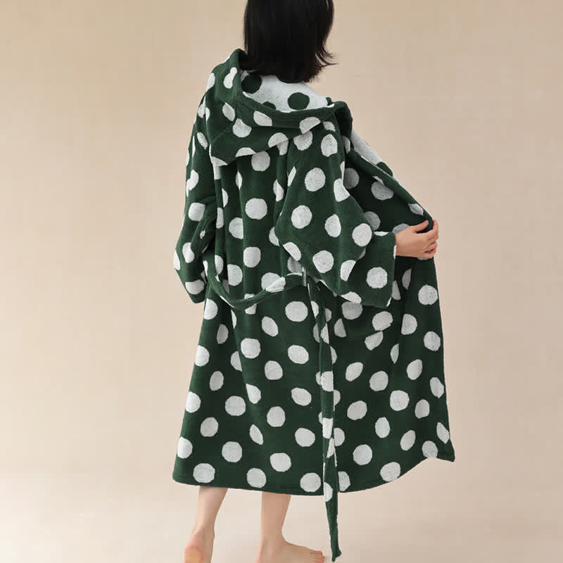 Ownkoti Matching Family Polka Dot Hooded Cotton Robe - image 21