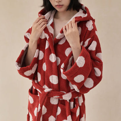 Ownkoti Matching Family Polka Dot Hooded Cotton Robe - image 11