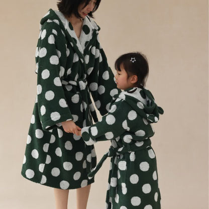 Ownkoti Matching Family Polka Dot Hooded Cotton Robe - image 16