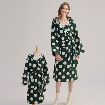 Ownkoti Matching Family Polka Dot Hooded Cotton Robe - image 17