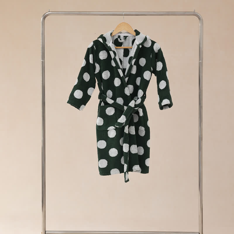 Ownkoti Matching Family Polka Dot Hooded Cotton Robe - image 26