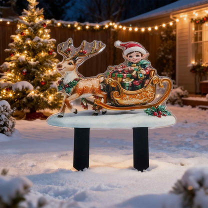 Ownkoti Christmas Reindeer Yard Stake Decor - Elf - image 5