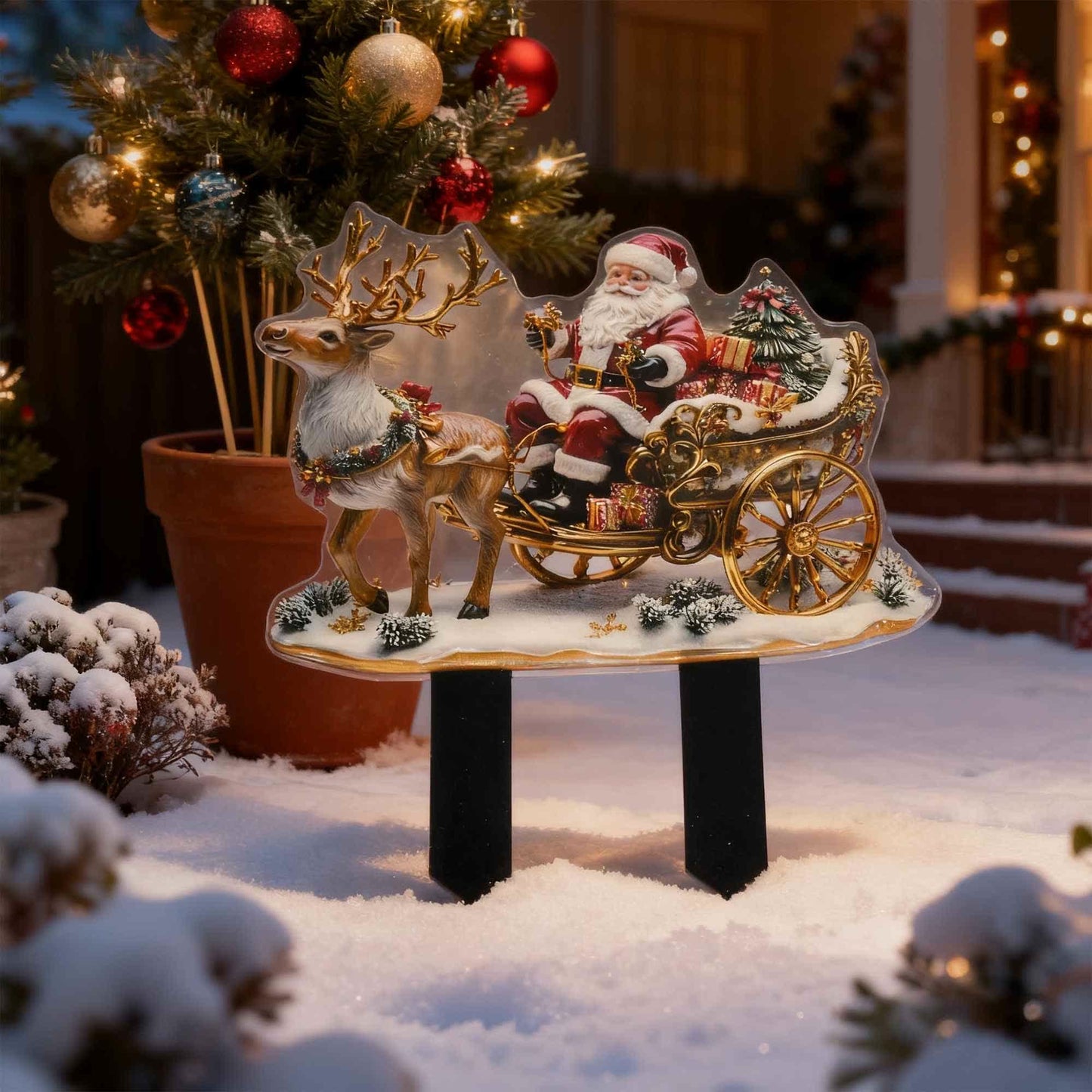 Ownkoti Christmas Reindeer Yard Stake Decor - image 1