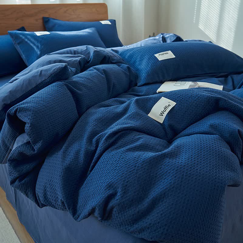 Ownkoti Solid Waffle Weave Cotton Bedding Set - image 7