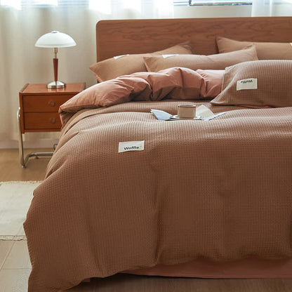 Ownkoti Solid Waffle Weave Cotton Bedding Set - image 20