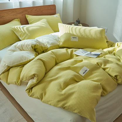 Ownkoti Solid Waffle Weave Cotton Bedding Set - image 14
