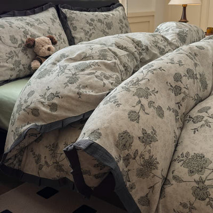 Ownkoti Vintage Floral Ruffled Cotton Bedding Set - King - image 0
