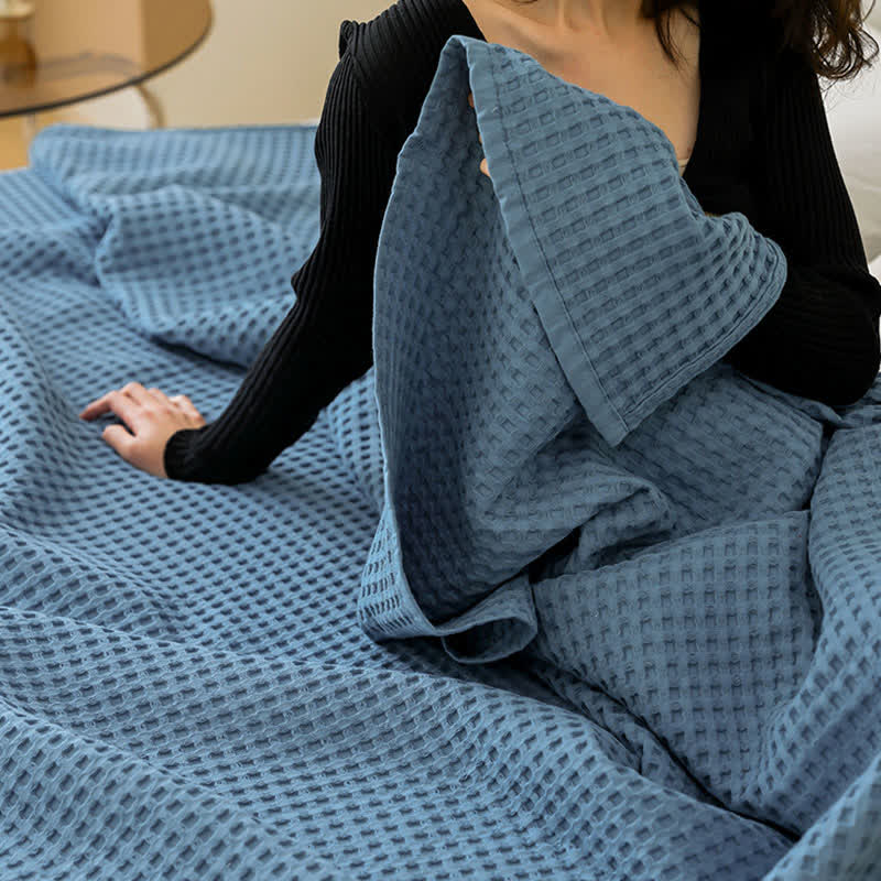 Ownkoti Solid Waffle Cotton Gauze Blanket - image 7