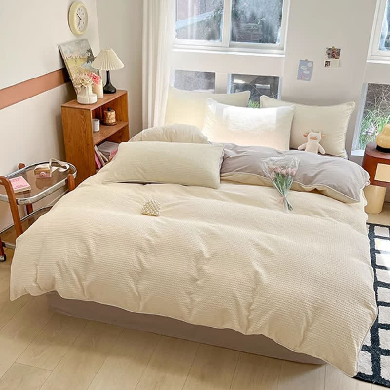 Ownkoti Minimalist Waffle Cotton Bedding Set - image 5