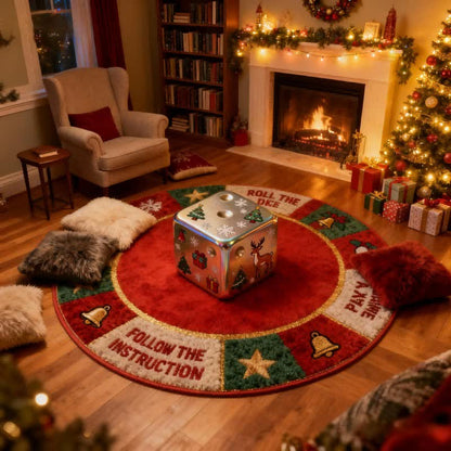 Ownkoti Christmas Inspired Dice 3D Effect Rug - image 2