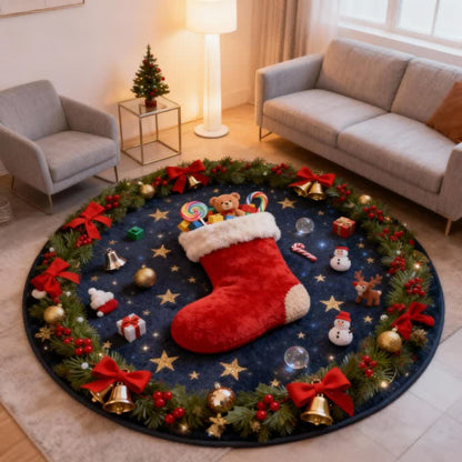 Ownkoti Christmas-themed Stockings 3D Effect Rug - image 3