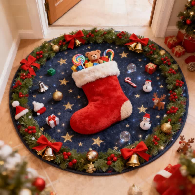 Ownkoti Christmas-themed Stockings 3D Effect Rug - image 4