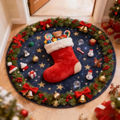 Ownkoti Christmas-themed Stockings 3D Effect Rug - image 4