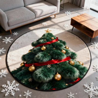 Ownkoti Jingle Bell Christmas Tree 3D Rug - image 1
