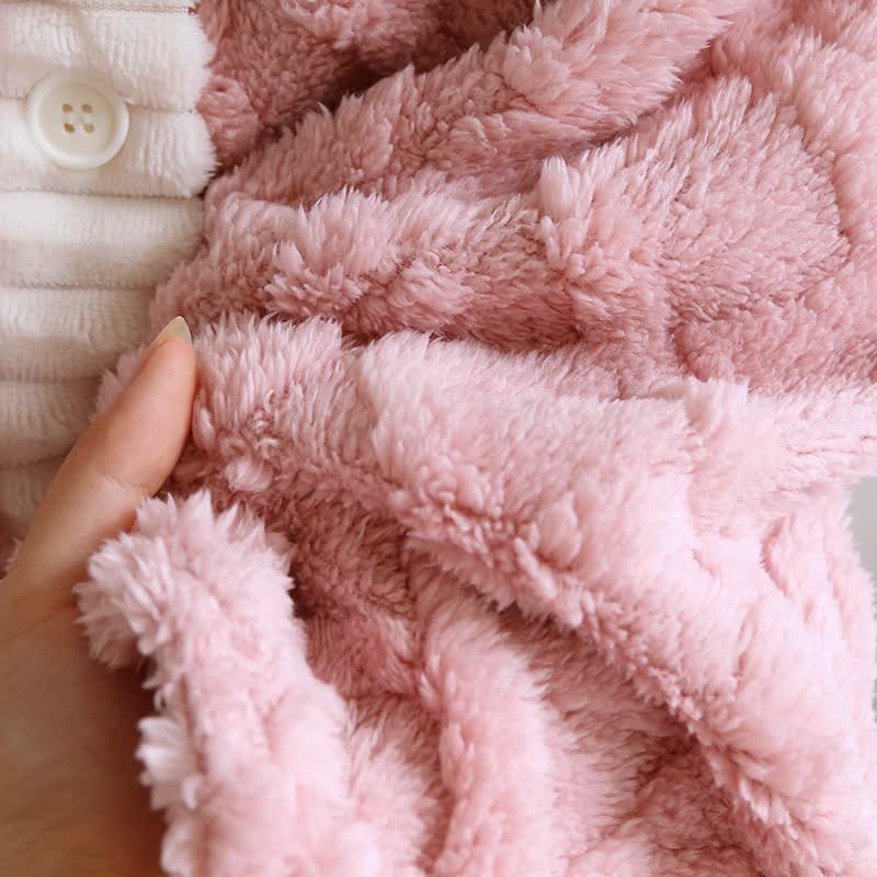 Ownkoti Diamond Textured Plush Button Nightgown - image 11