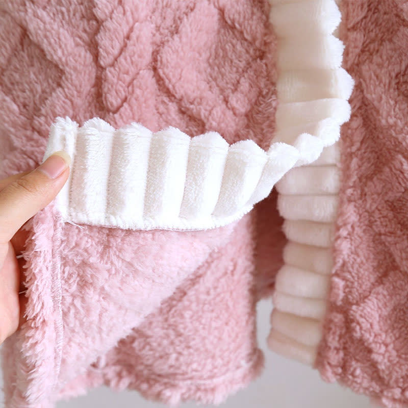 Ownkoti Diamond Textured Plush Button Nightgown - image 10