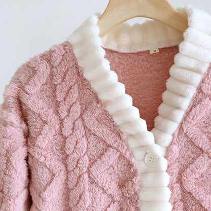 Ownkoti Diamond Textured Plush Button Nightgown - image 7