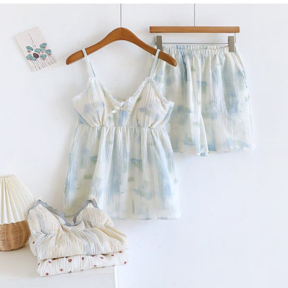 Summer Cotton Crinkle Cami Pajama Set - image 2