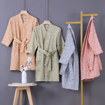 Ownkoti Snowman Branch Cotton Gauze Child Bathrobe - image 2