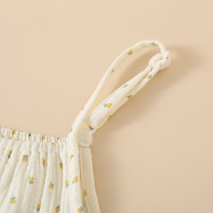 Cherry Print Cotton Gauze Cami Pajamas - image 4