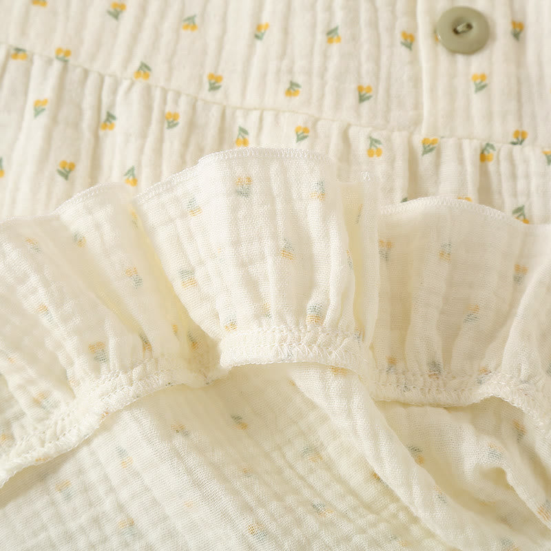 Cherry Print Cotton Gauze Cami Pajamas - image 10