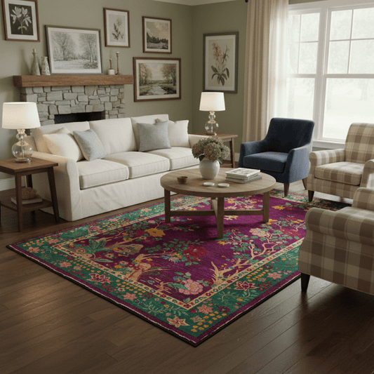 Ownkoti Washable Vintage Floral Decorative Area Rug - 31" x 47" - image 0