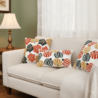 Ownkoti Tufted Maple Leaf Pumpkin Throw Pillow - image 1