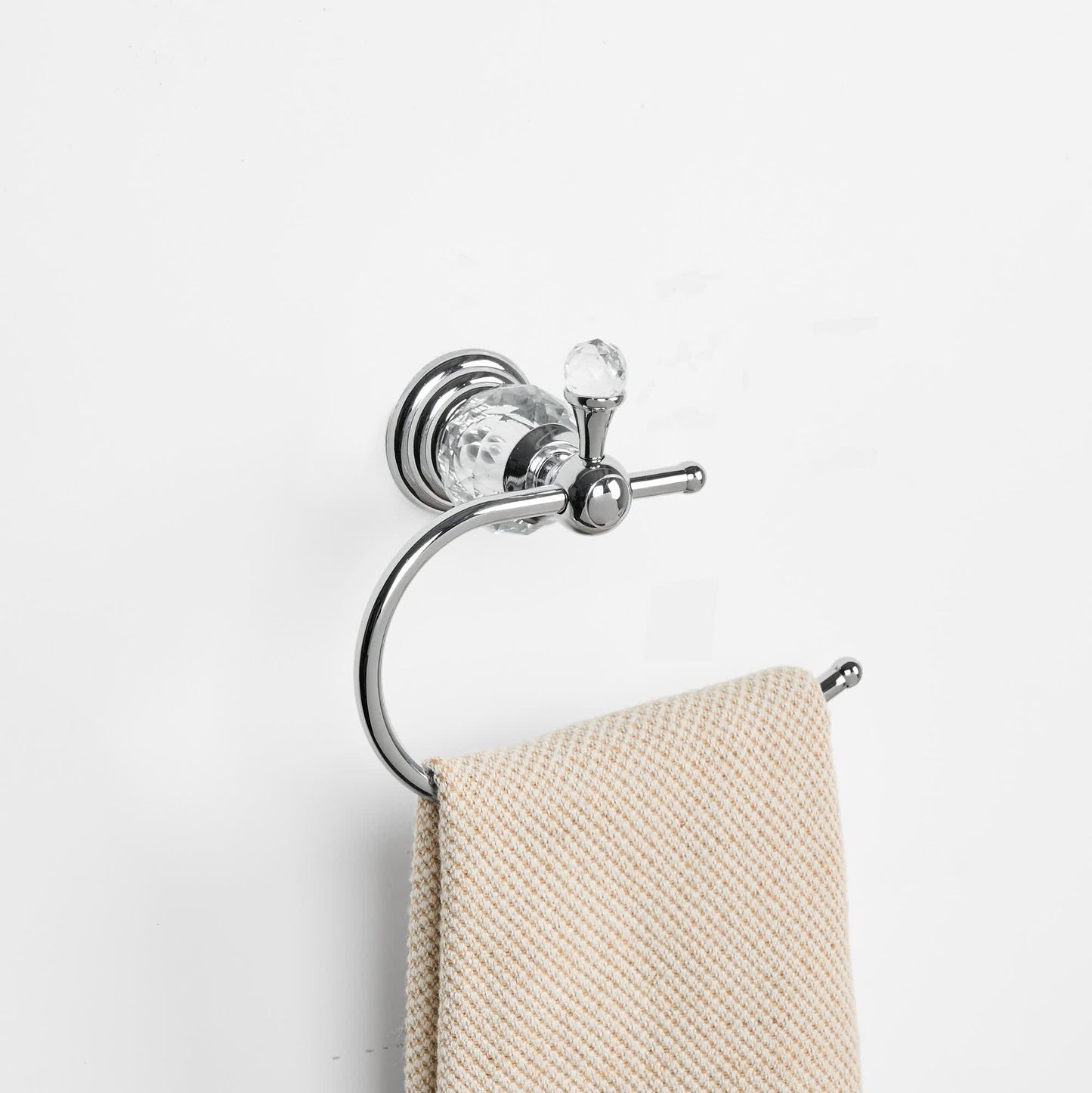 Ownkoti Modern Crystal Chrome Towel Holder - image 3