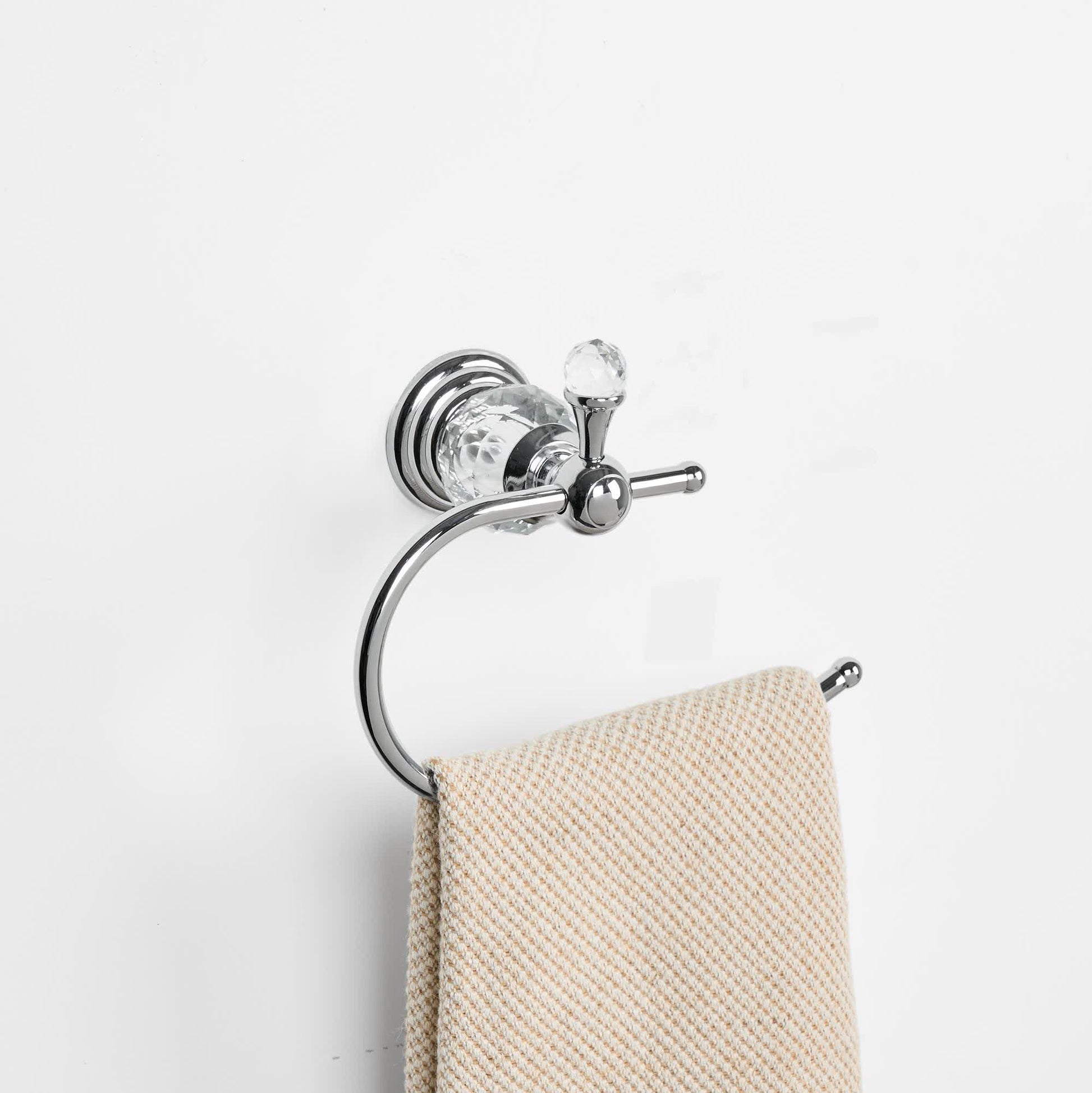 Ownkoti Modern Crystal Chrome Towel Holder - image 3