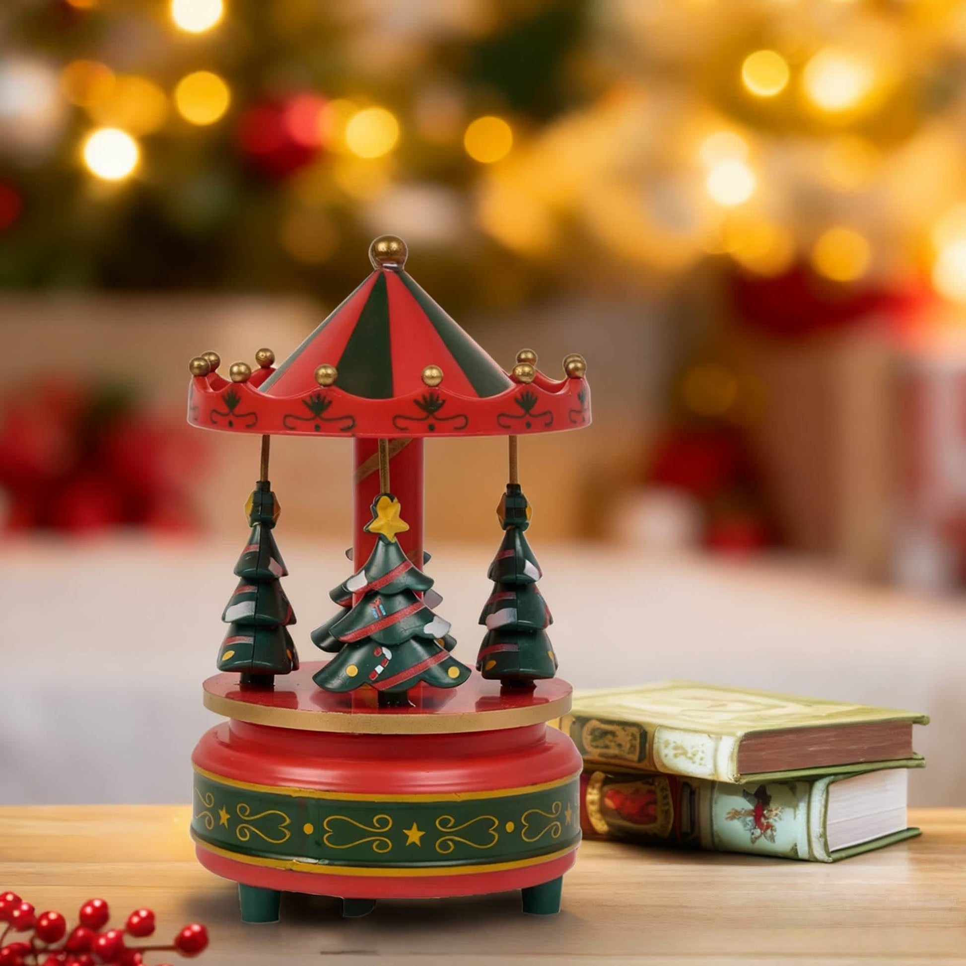 Ownkoti Christmas Tree Carousel Music Box Decor - image 5